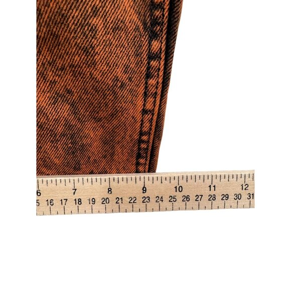 Vans Covina 5-Pocket Baggy Denim Pant High-Rise Straight Leg Scarlet Ibis Sz 30 - Picture 8 of 12